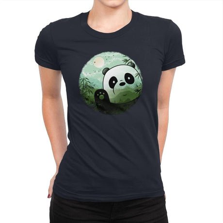 Hello Panda - Womens Premium T-Shirts RIPT Apparel Small / Midnight Navy
