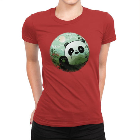 Hello Panda - Womens Premium T-Shirts RIPT Apparel Small / Red