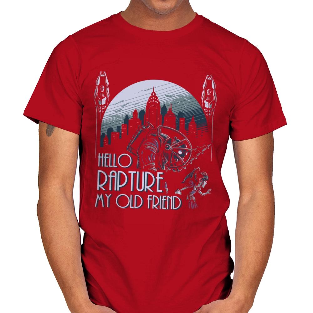 Hello Rapture - Mens T-Shirts RIPT Apparel Small / Red