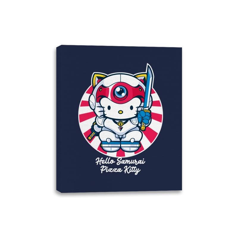 Hello Samurai Pizza Kitty - Canvas Wraps Canvas Wraps RIPT Apparel 8x10 / Navy
