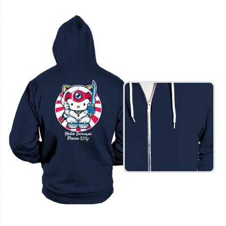 Hello Samurai Pizza Kitty - Hoodies Hoodies RIPT Apparel Small / Navy