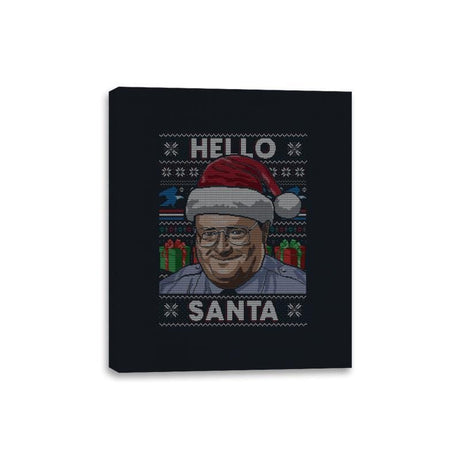 Hello Santa - Ugly Holiday - Canvas Wraps Canvas Wraps RIPT Apparel 8x10 / Black