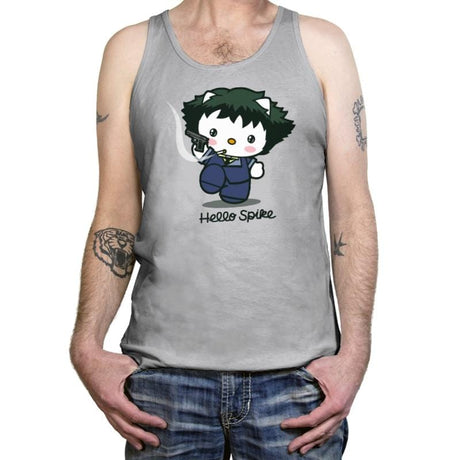 Hello Spike - Tanktop Tanktop RIPT Apparel X-Small / Athletic Heather