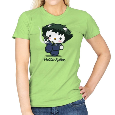 Hello Spike - Womens T-Shirts RIPT Apparel Small / Mint Green