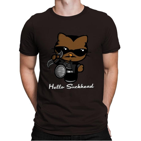 Hello Suckhead - Mens Premium T-Shirts RIPT Apparel Small / Dark Chocolate