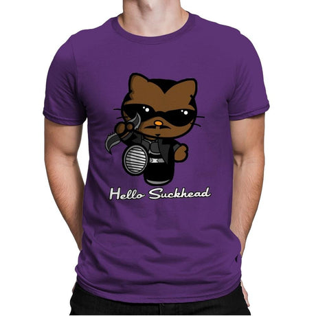 Hello Suckhead - Mens Premium T-Shirts RIPT Apparel Small / Purple Rush