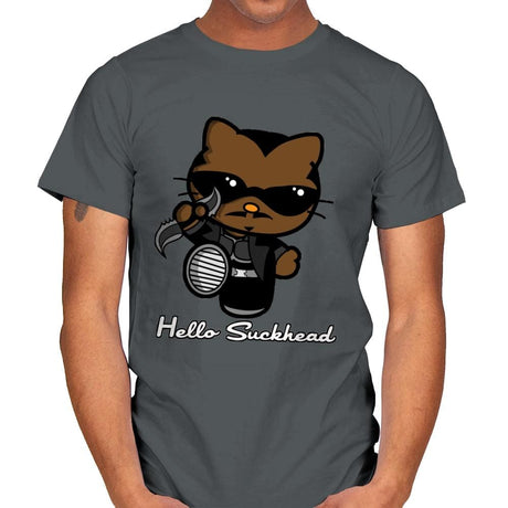 Hello Suckhead - Mens T-Shirts RIPT Apparel Small / Charcoal