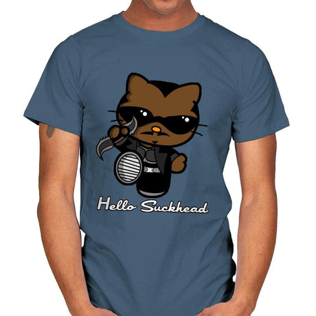 Hello Suckhead - Mens T-Shirts RIPT Apparel Small / Indigo Blue