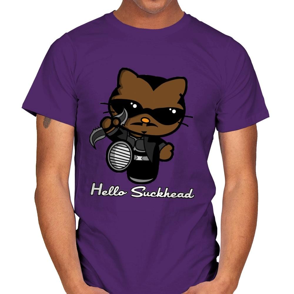 Hello Suckhead - Mens T-Shirts RIPT Apparel Small / Purple