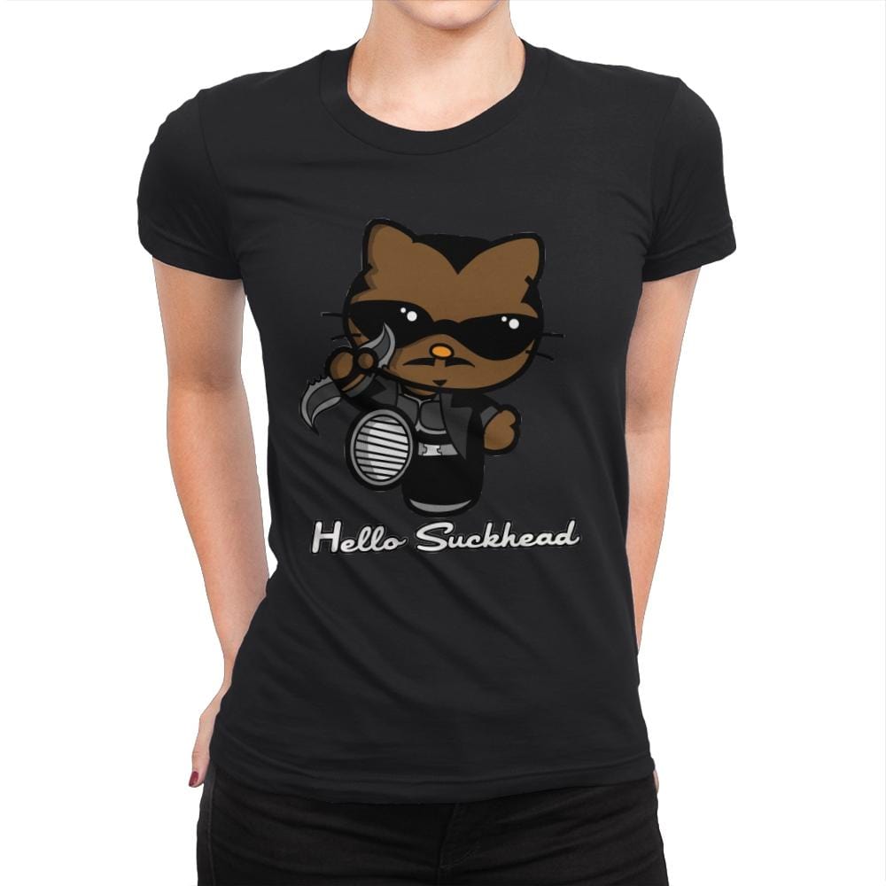 Hello Suckhead - Womens Premium T-Shirts RIPT Apparel Small / Black
