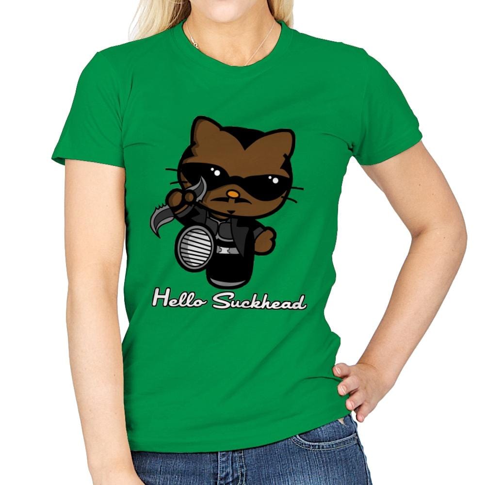 Hello Suckhead - Womens T-Shirts RIPT Apparel Small / Irish Green