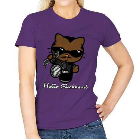 Hello Suckhead - Womens T-Shirts RIPT Apparel Small / Purple