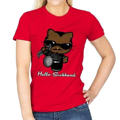 Hello Suckhead - Womens T-Shirts RIPT Apparel Small / Red