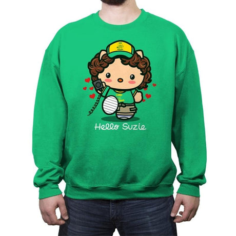 Hello Suzie - Crew Neck Sweatshirt Crew Neck Sweatshirt RIPT Apparel