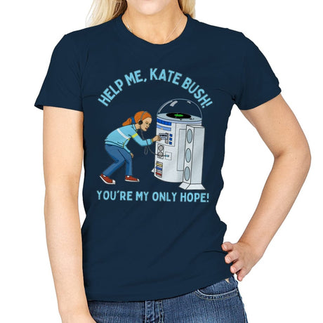 Help Me, Kate Bush! - Womens T-Shirts RIPT Apparel Small / Navy