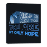 Help Me New Year - Canvas Wraps Canvas Wraps RIPT Apparel 16x20 / Black