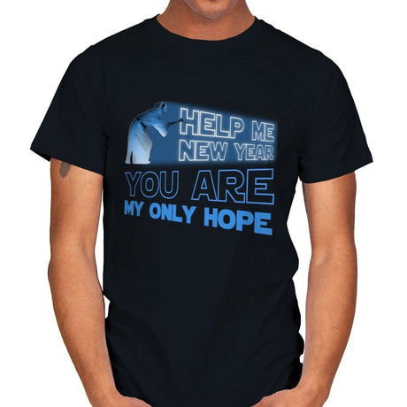 Help Me New Year - Mens T-Shirts RIPT Apparel Small / Black
