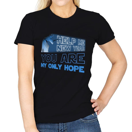 Help Me New Year - Womens T-Shirts RIPT Apparel Small / Black
