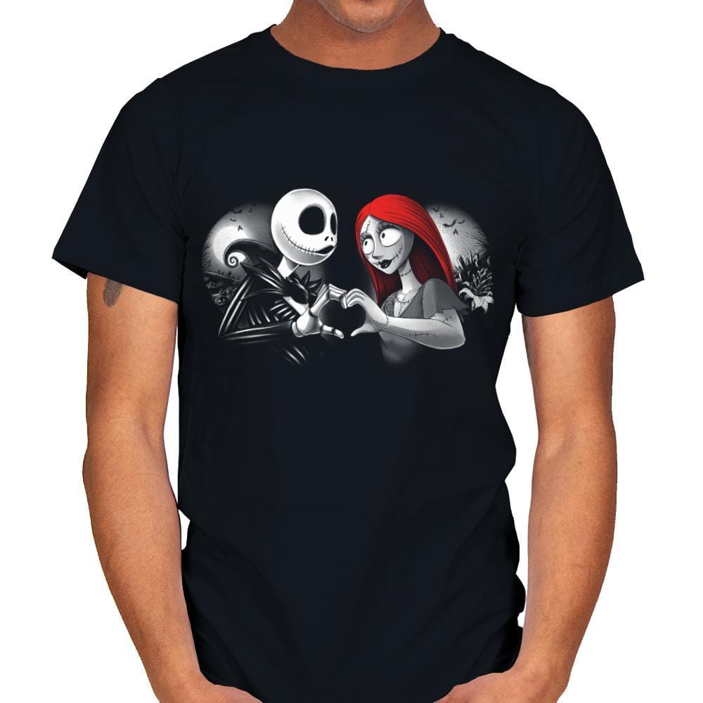 Her Skeleton, His Doll - Mens T-Shirts RIPT Apparel