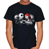 Her Skeleton, His Doll - Mens T-Shirts RIPT Apparel