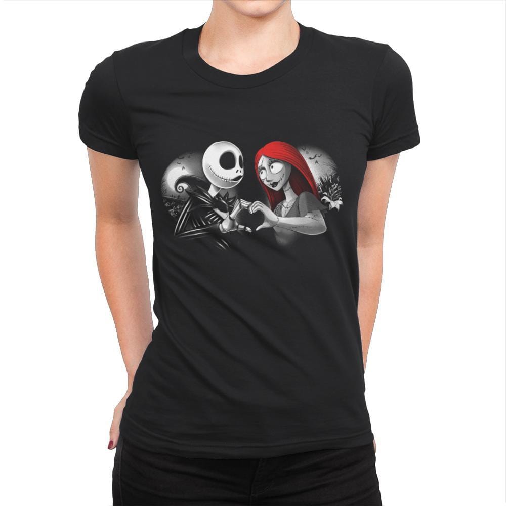 Her Skeleton, His Doll - Womens Premium T-Shirts RIPT Apparel