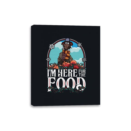 Here for the Food - Canvas Wraps Canvas Wraps RIPT Apparel 8x10 / Black