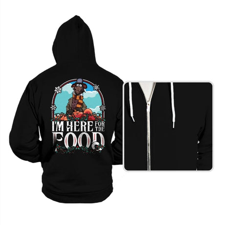 Here for the Food - Hoodies Hoodies RIPT Apparel Small / Black