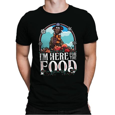 Here for the Food - Mens Premium T-Shirts RIPT Apparel Small / Black