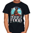 Here for the Food - Mens T-Shirts RIPT Apparel Small / Black