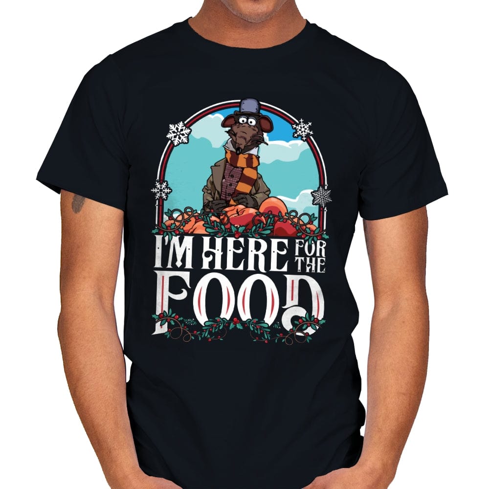 Here for the Food - Mens T-Shirts RIPT Apparel Small / Black