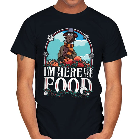 Here for the Food - Mens T-Shirts RIPT Apparel Small / Black