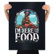 Here for the Food - Prints Posters RIPT Apparel 18x24 / Black