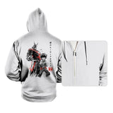Hero Academia Sumi-e - Hoodies Hoodies RIPT Apparel Small / White
