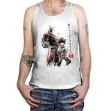 Hero Academia Sumi-e - Tanktop Tanktop RIPT Apparel X-Small / White