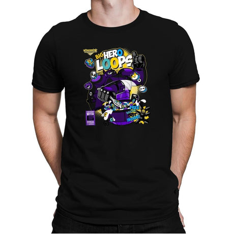 Hero Loops Cereal Exclusive - Mens Premium T-Shirts RIPT Apparel Small / Black