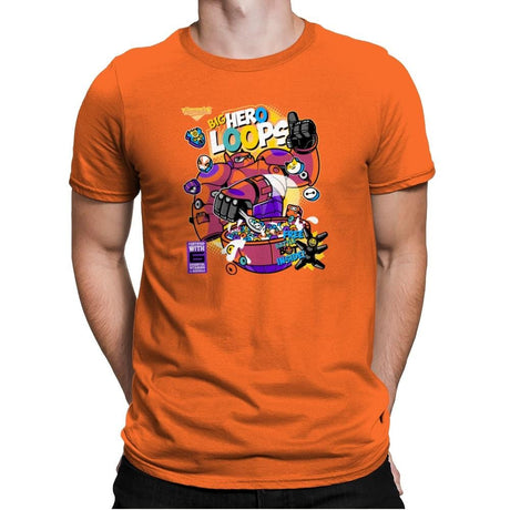 Hero Loops Cereal Exclusive - Mens Premium T-Shirts RIPT Apparel Small / Classic Orange
