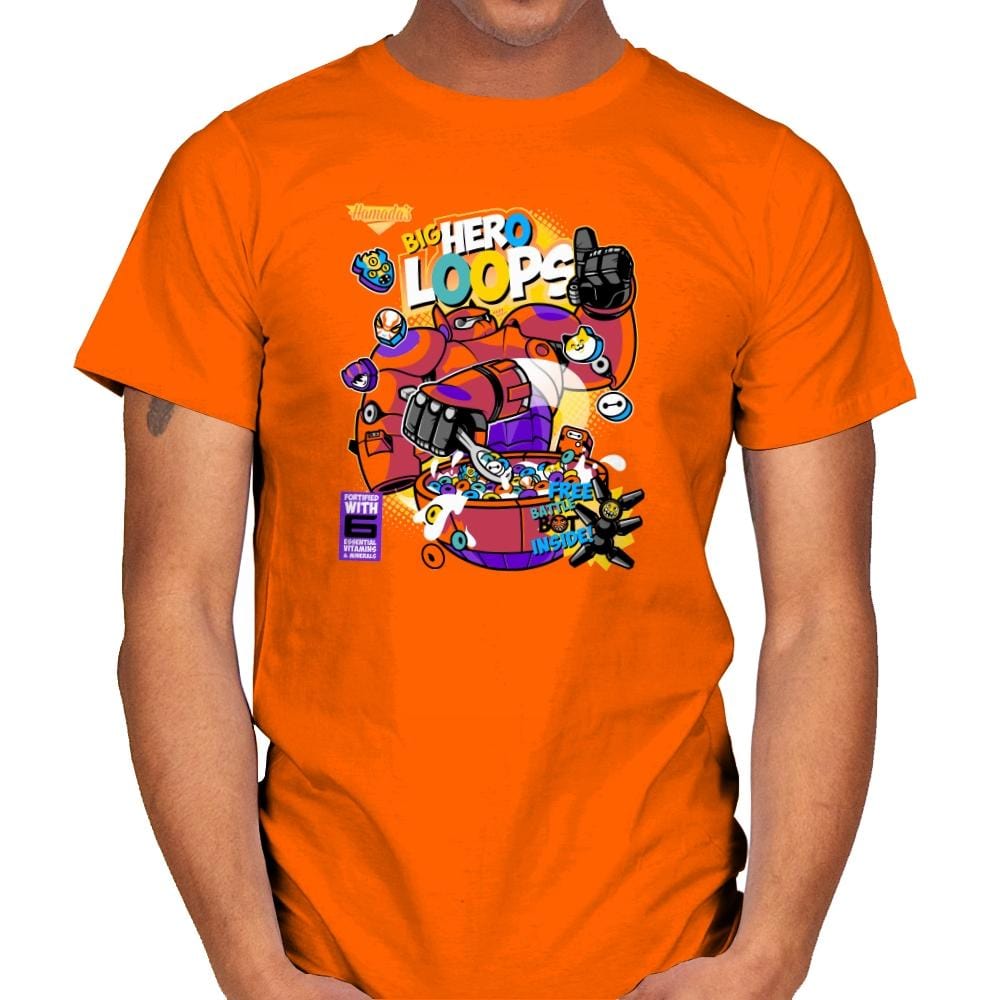 Hero Loops Cereal Exclusive - Mens T-Shirts RIPT Apparel Small / Orange