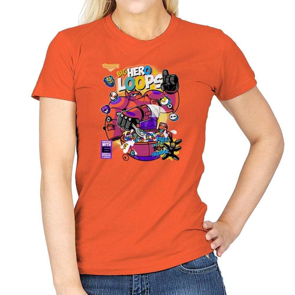 Hero Loops Cereal Exclusive - Womens T-Shirts RIPT Apparel Small / Orange