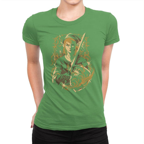 Hero of Time - Womens Premium T-Shirts RIPT Apparel Small / Kelly