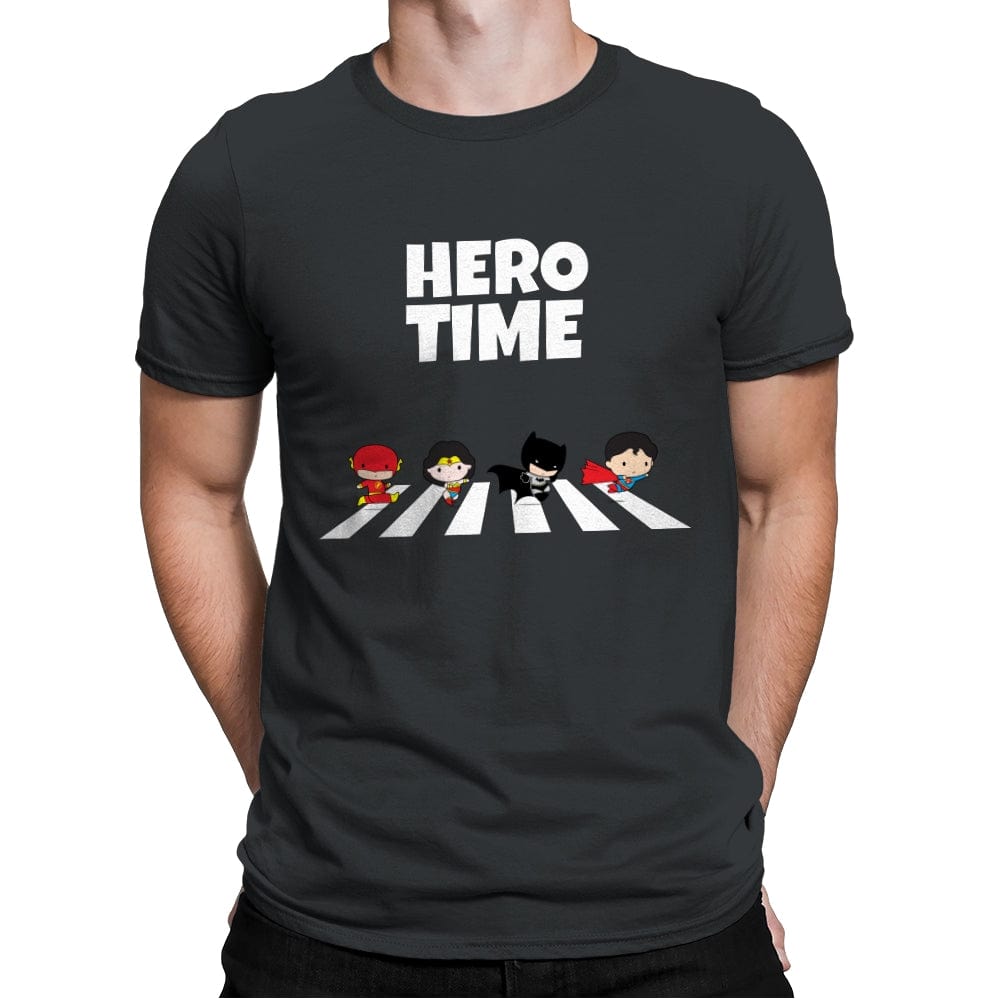 Hero Time - Mens Premium T-Shirts RIPT Apparel Small / Heavy Metal