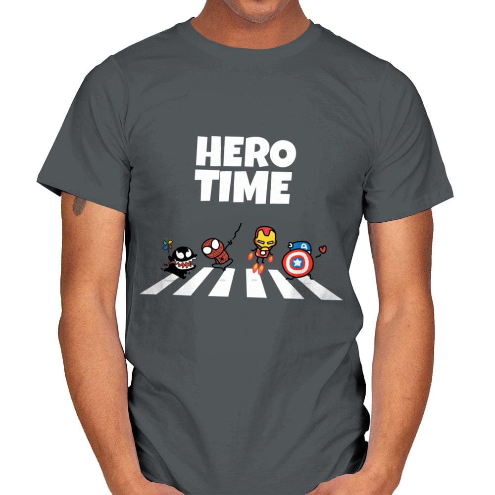 Hero Time - Mens T-Shirts RIPT Apparel Small / Charcoal