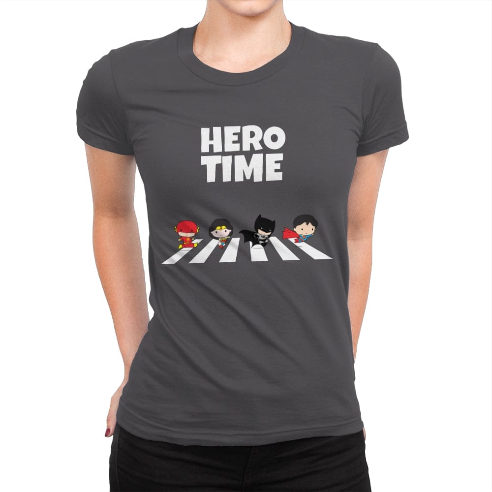 Hero Time - Womens Premium T-Shirts RIPT Apparel Small / Heavy Metal