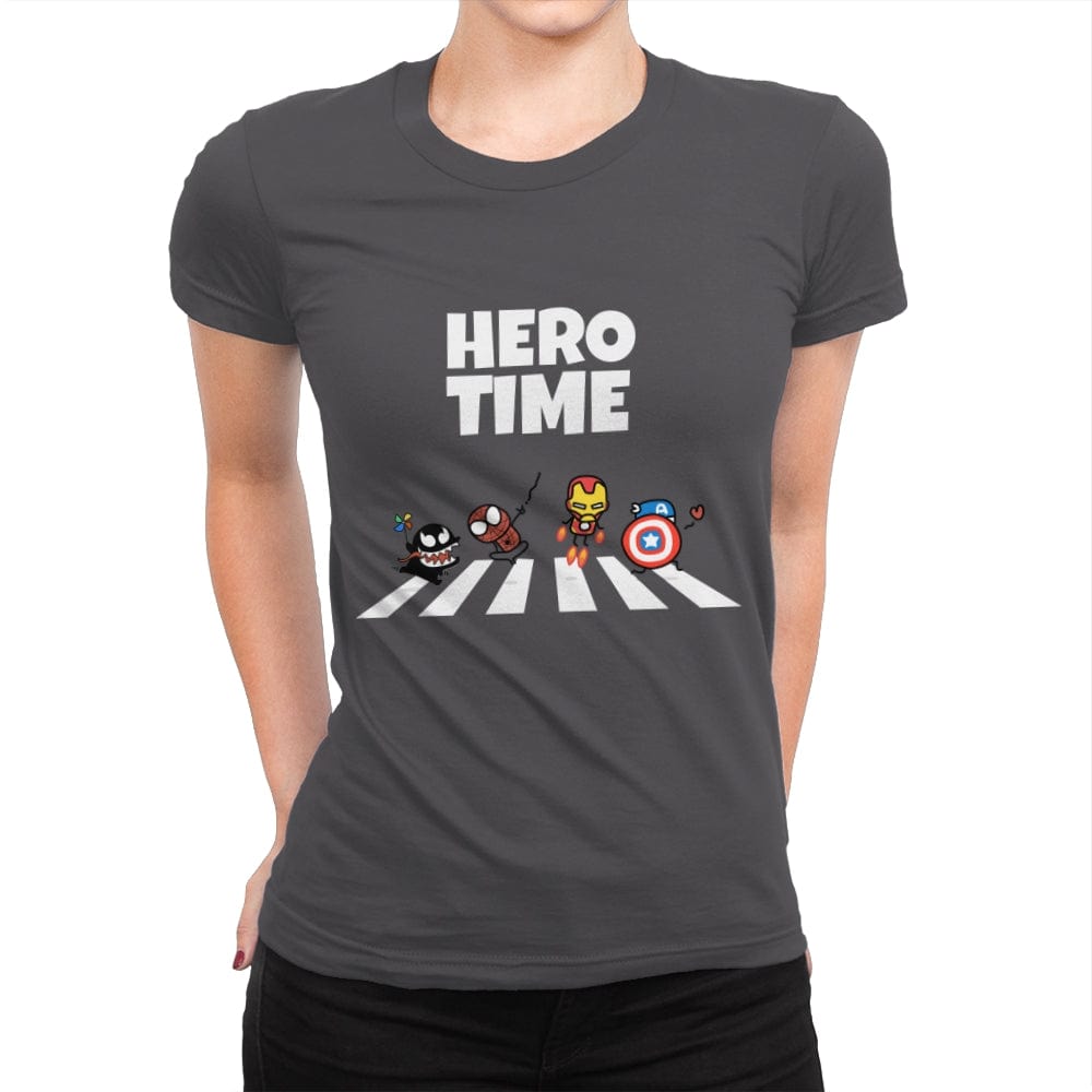 Hero Time - Womens Premium T-Shirts RIPT Apparel Small / Heavy Metal