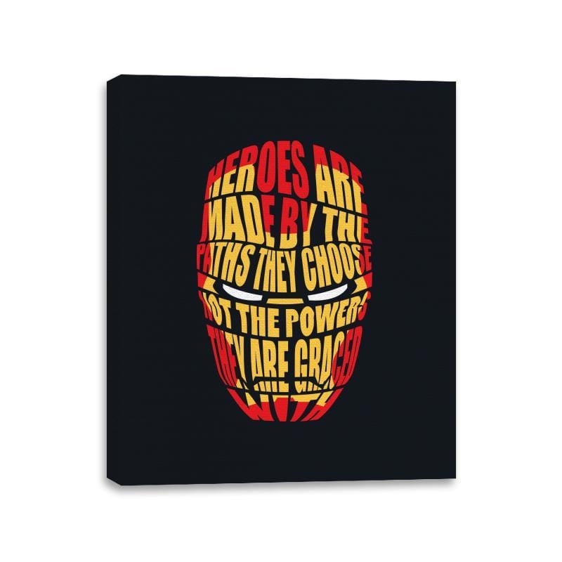 Heroes Are Made - Canvas Wraps Canvas Wraps RIPT Apparel 11x14 / Black