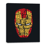 Heroes Are Made - Canvas Wraps Canvas Wraps RIPT Apparel 16x20 / Black