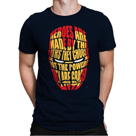 Heroes Are Made - Mens Premium T-Shirts RIPT Apparel Small / Midnight Navy