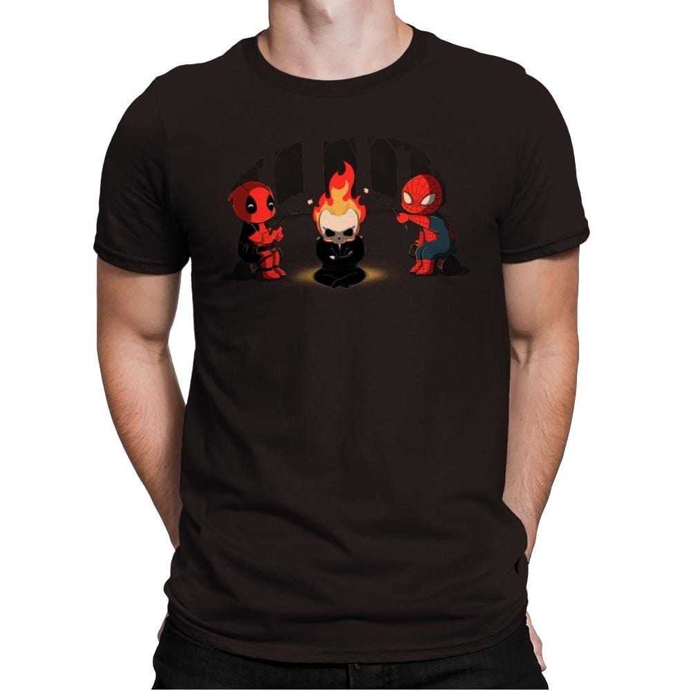 Heroes Camp - Mens Premium T-Shirts RIPT Apparel Small / Dark Chocolate