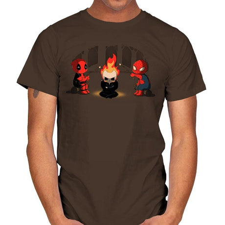 Heroes Camp - Mens T-Shirts RIPT Apparel Small / Dark Chocolate