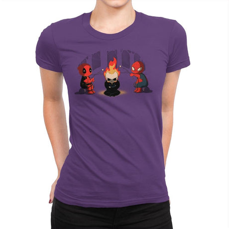 Heroes Camp - Womens Premium T-Shirts RIPT Apparel Small / Purple Rush