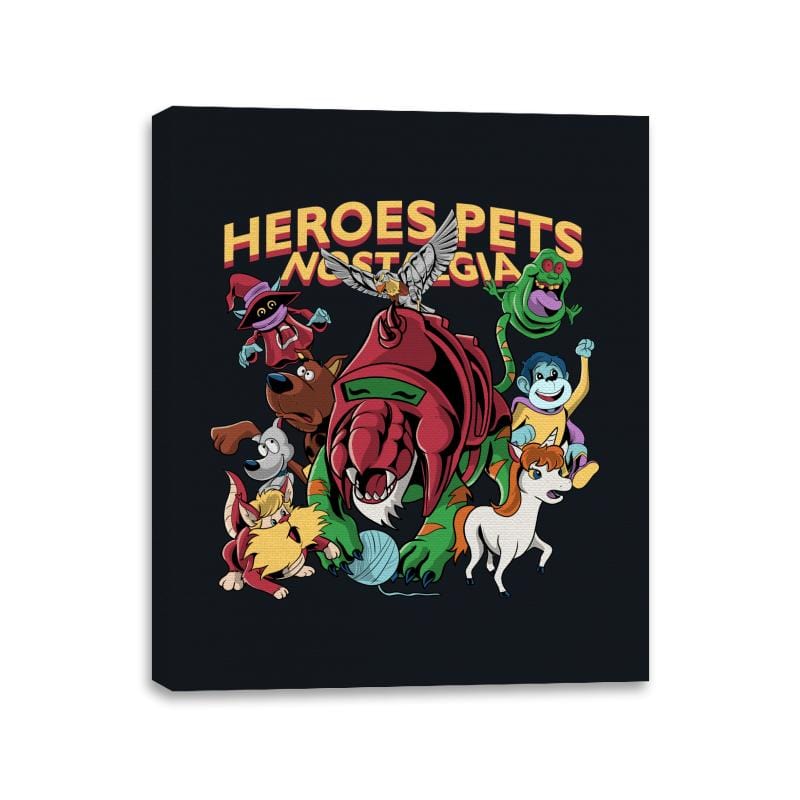Heroes Pets Nostalgia - Canvas Wraps Canvas Wraps RIPT Apparel 11x14 / Black
